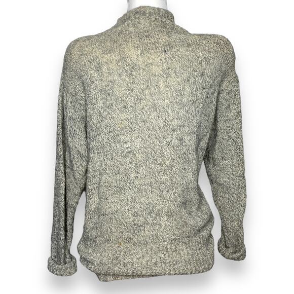 Vintage 80s Liz Claiborne women's chunky knit preppy turtleneck sweater SZ M - Picture 2 of 9